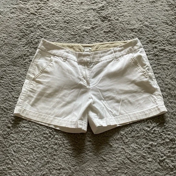 **J. Crew White Shorts - Size 6** - Picture 1 of 3